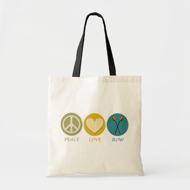 Bolso De Tela Fila del amor de la paz (Frente)
