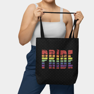 Bolso De Tela Filas de sol retro Orgullo gay Bandera de arcoiris