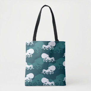 Bolso De Tela Filas del modelo del pulpo