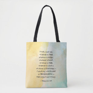 Bolso De Tela Filipinas 4:8 Lo que sea cierto,