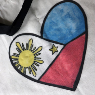 Bolso De Tela Filipinas: Arte cardíaco filipino Orgullo Pinay