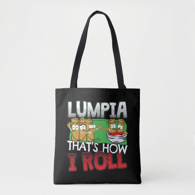 Bolso De Tela Filipinas: Personalizado de comida filipina Lumpia (Anverso)