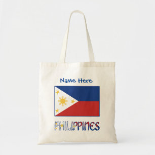 Bolso De Tela Filipinas y Bandera Filipina Personalizadas