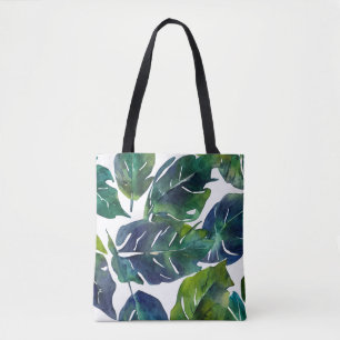 Bolso De Tela Filología verde y azul filodendrón Botánico