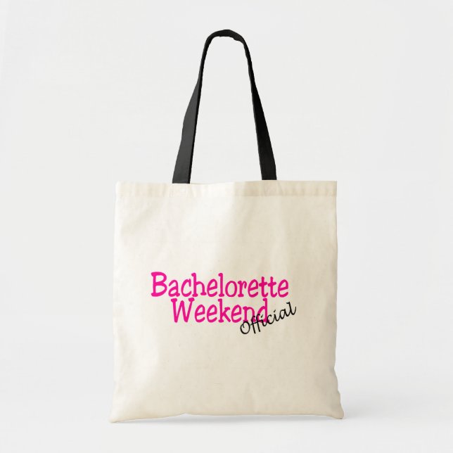 Bolso De Tela Fin de semana de Bachelorette (funcionario/rosa) (Frente)