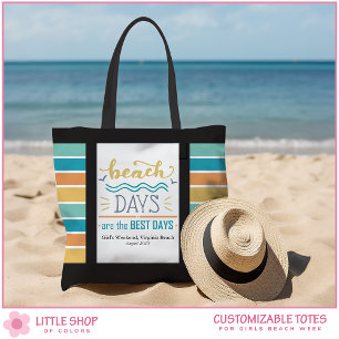 Bolso De Tela Fin de semana de chicas personalizado en la playa