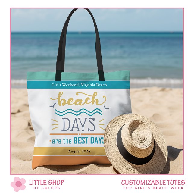 Bolso De Tela Fin de semana de Chicas personalizados en la playa (Subido por el creador)