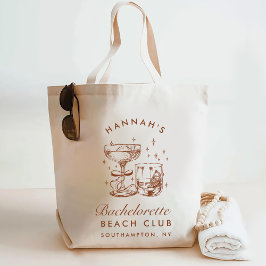 Bolso De Tela Fin de semana de despedida de soltera azul y marró