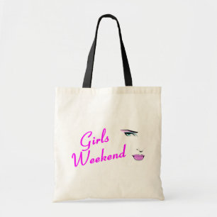 Bolso De Tela Fin de semana de los chicas (cara)