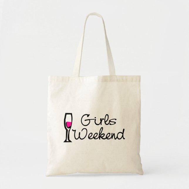 Bolso De Tela Fin de semana de los chicas (vino) (Frente)