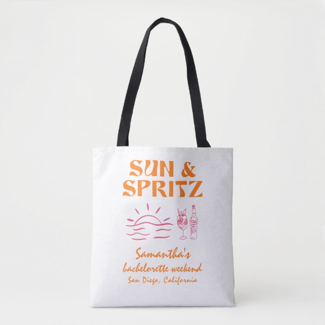Bolso De Tela Fin de semana de soltero y Spritz (Anverso)