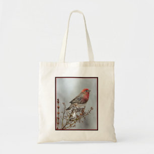 Bolso De Tela Finca de casa en nieve - Fotografía original