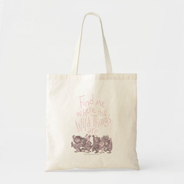 Bolso De Tela Find Me Where the Wild Things Are (Frente)