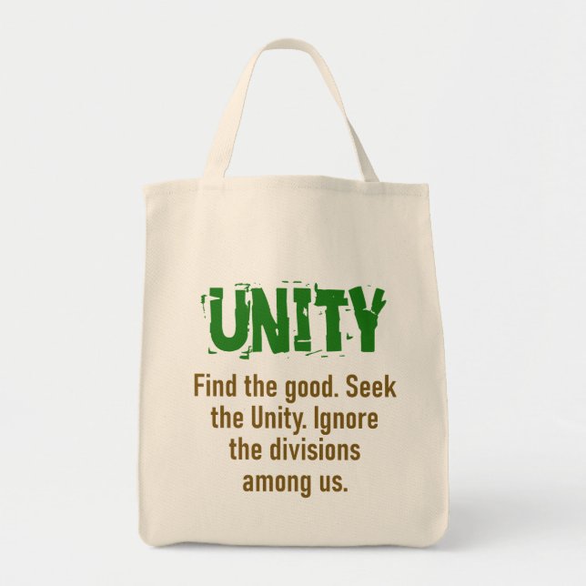 Bolso De Tela Find The Good Seek The Unity - Unity Quote (Frente)