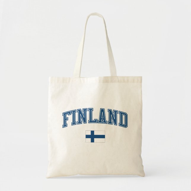 Bolso De Tela Finlandia + Bandera (Frente)