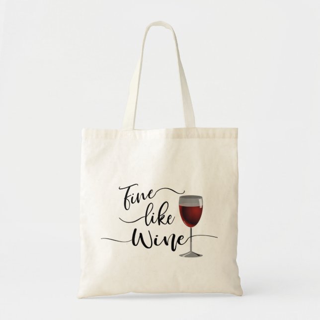 Bolso De Tela Fino como el vino (Frente)