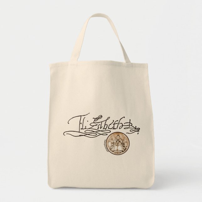 Bolso De Tela Firma de Elizabeth I (versión 1) (Frente)