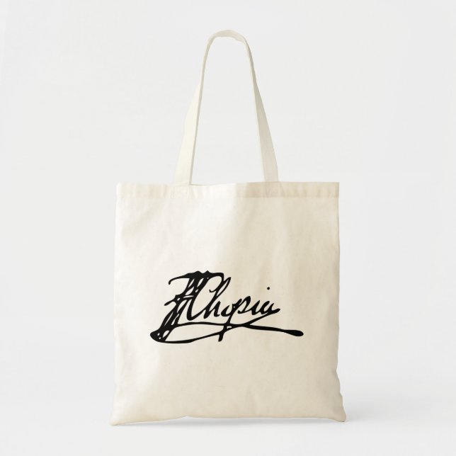 Bolso De Tela Firma de Frédéric Chopin (Frente)