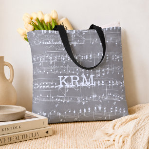 Bolso De Tela Firma de partitura vintage