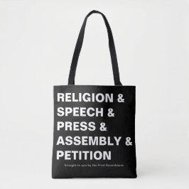 Bolso De Tela First Amendment Tote Bag in black
