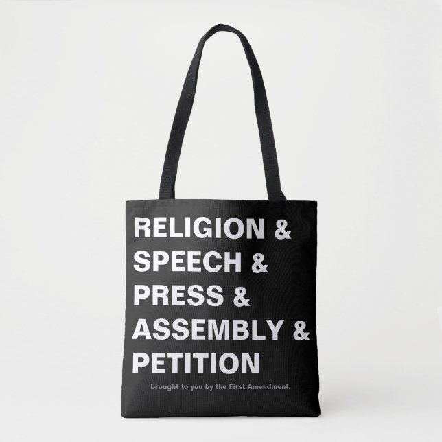 Bolso De Tela First Amendment Tote Bag in black (Anverso)