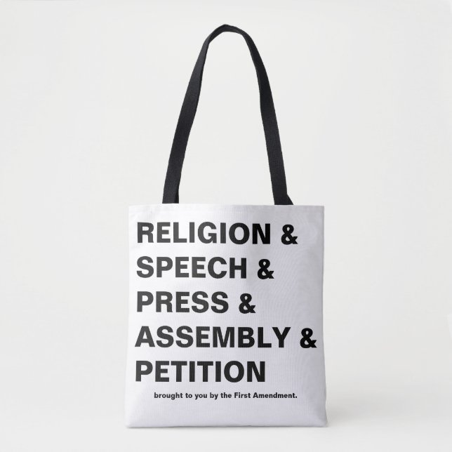 Bolso De Tela First Amendment Tote Bag in White (Anverso)