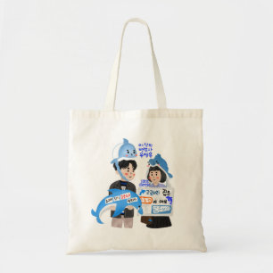 Bolso De Tela Fiscal extraordinario Woo Kdrama - Pareja ballena