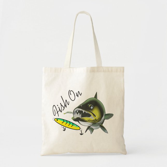 Bolso De Tela Fish On (Frente)