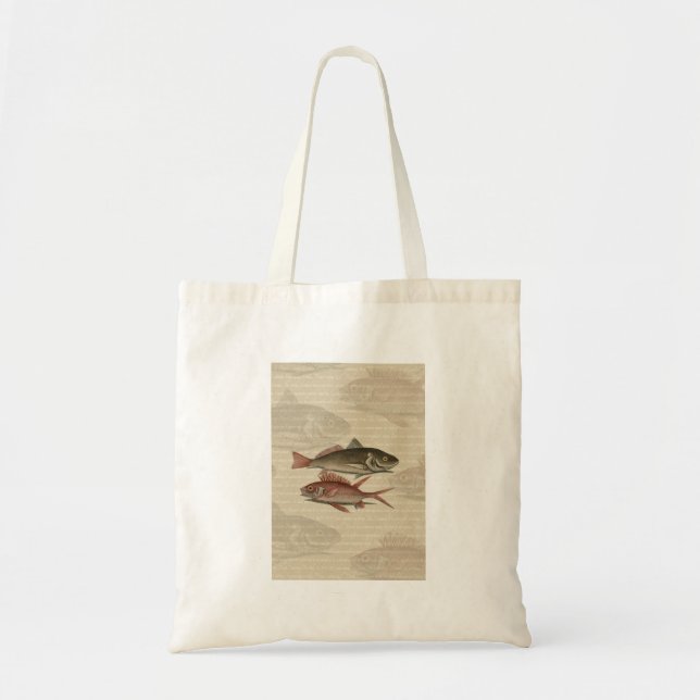 Bolso De Tela Fish Red Perch Fisher Art (Frente)