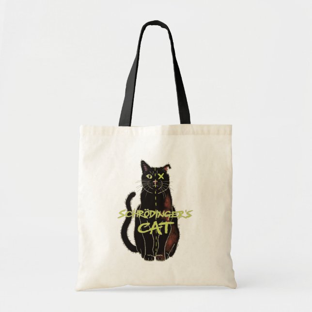 Bolso De Tela Física divertida del gato de Schrodinger (Frente)