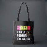 Bolso De Tela Físico Químico Profesora Estudiante Proton Scienc<br><div class="desc">Gracioso Nerdy Science Sorpresa para un estudiante,  químico,  físico,  profesor,  científico o farmacéutico. Regalo ideal para todos los Nerds Científicos a los que les gusta experimentar o hacer un experimento en el laboratorio o laboratorio.</div>