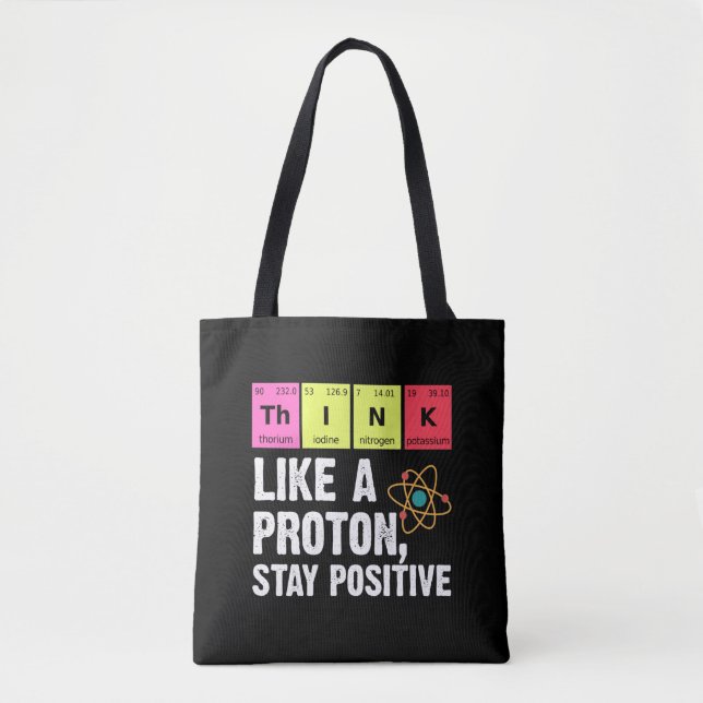 Bolso De Tela Físico Químico Profesora Estudiante Proton Scienc (Anverso)