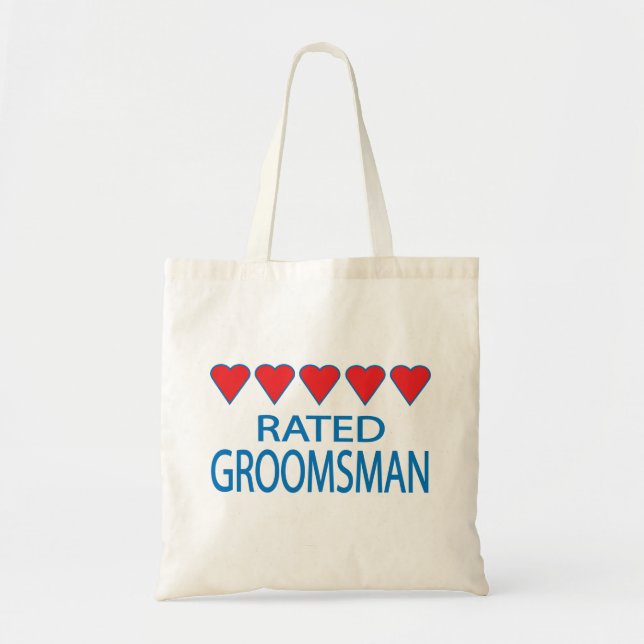 Bolso De Tela Five Heart Groomsman (Frente)
