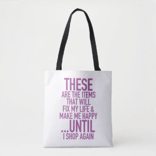 Bolso De Tela Fix My Life Shopaholic