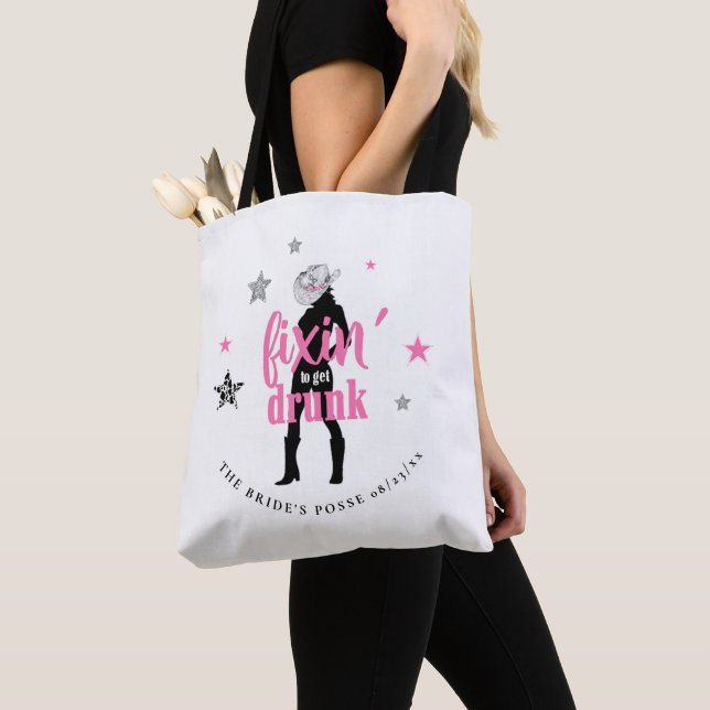 Bolso De Tela Fixin' The Posse Disco Bachelorette ID925 (Detalle)