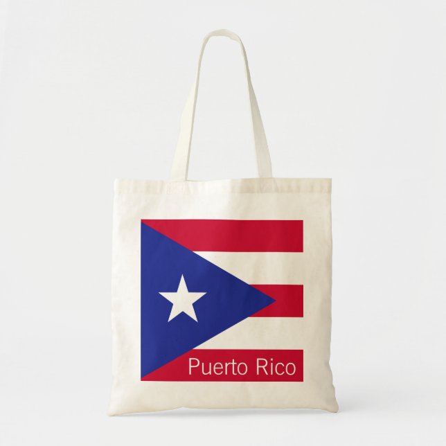 Bolso De Tela Flag of Puerto Rico (Frente)