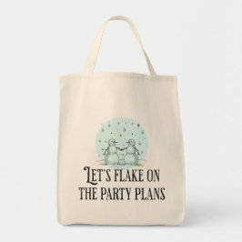 Bolso De Tela Flake on party plans funny snowman tote gift