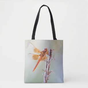 Bolso De Tela Flame Skimmer Dragonfly on Agave
