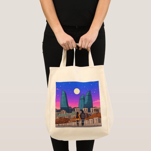 Bolso De Tela Flame Towers Tote Bag (Anverso (producto))