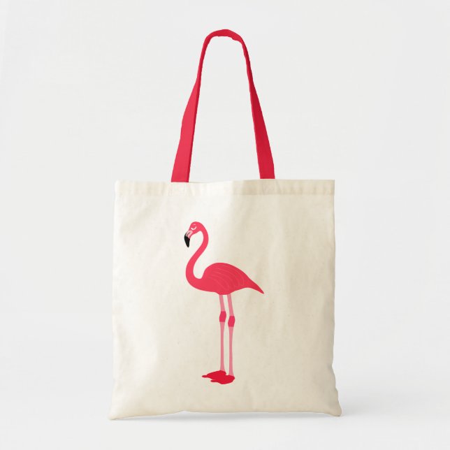 Bolso De Tela Flamenco Rosa Pájaro-64305 (Frente)