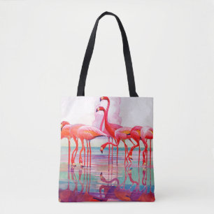 Bolso De Tela Flamencos rosados de Francisco Lee Jacques