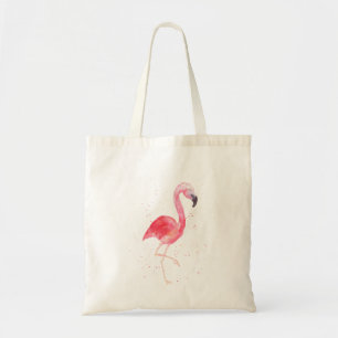Bolso De Tela Flamingo acuarela