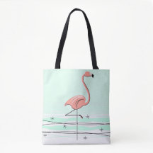 Flamingo Aqua por todo el tote
