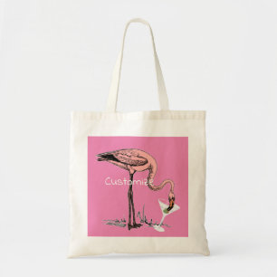 Bolso De Tela Flamingo Beber Martini Thunder_Cove