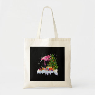 Bolso De Tela Flamingo Christmas Tree Lights