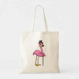 Bolso De Tela Flamingo como pensionista con palo