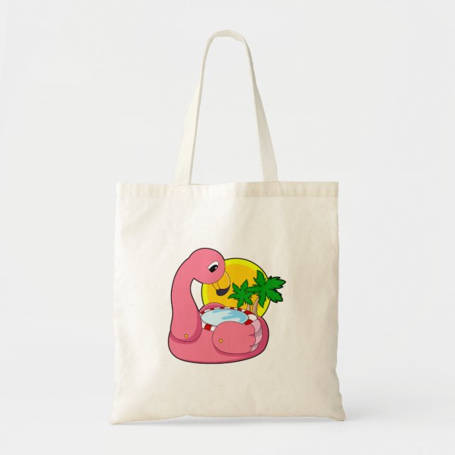 Bolso De Tela Flamingo con piscina (Frente)