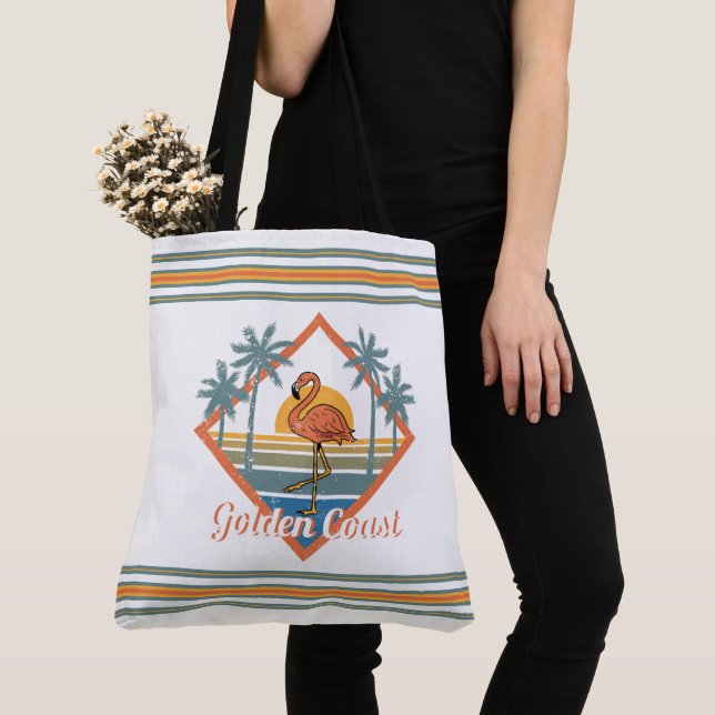 Bolso De Tela Flamingo de la Costa Dorada (Detalle)