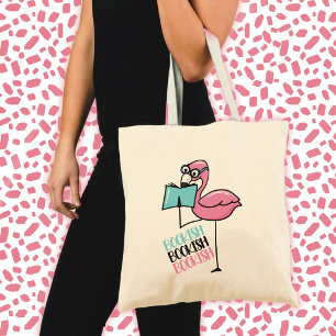 Bolso De Tela Flamingo de los libros