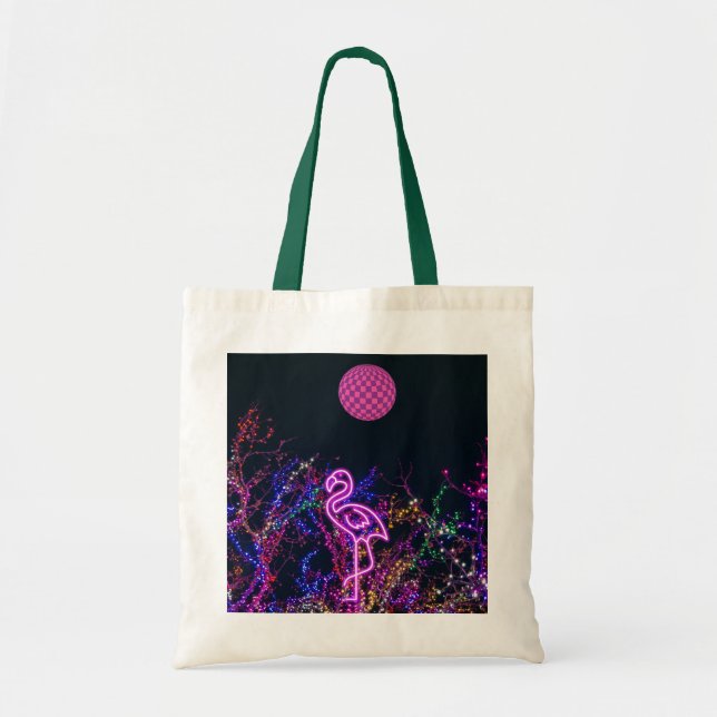 Bolso De Tela Flamingo en el fiesta de baile. (Frente)